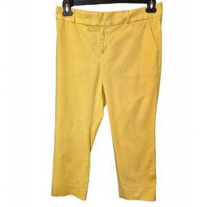 Banana Republic Yellow Cropped Pants Size 6P Petite